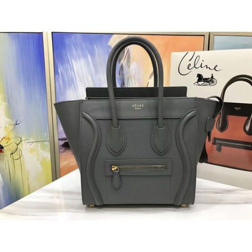 Celine Luggage Micro Tote Bag Pelle originale CLY33081M Deep Grey