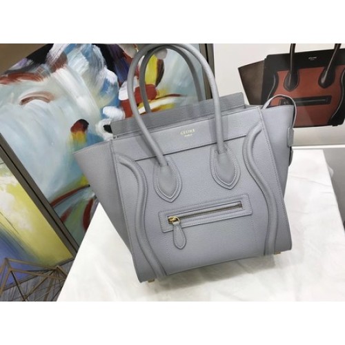 Celine Bagagli Micro Tote Bag Pelle originale CLY33081M Grigio
