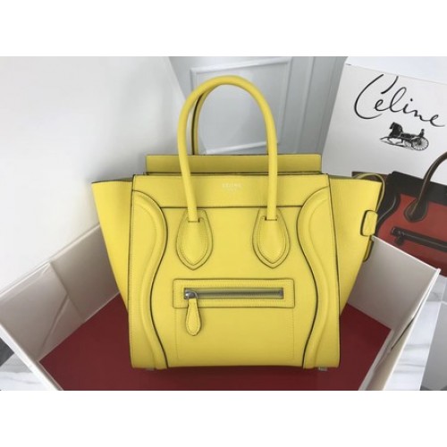 Celine Luggage Micro Tote Bag Pelle originale CLY33081M Limone
