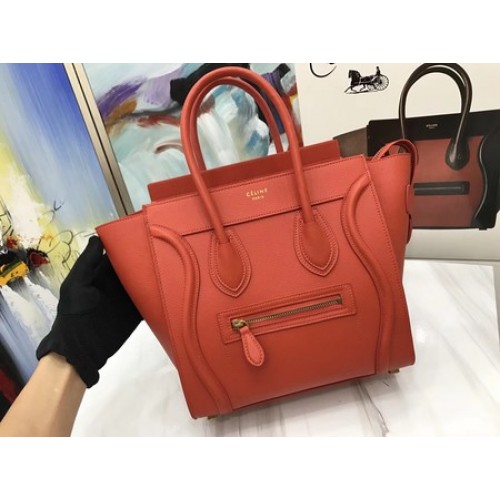 Celine Luggage Micro Tote Bag Original Leather CLY33081M Arancione