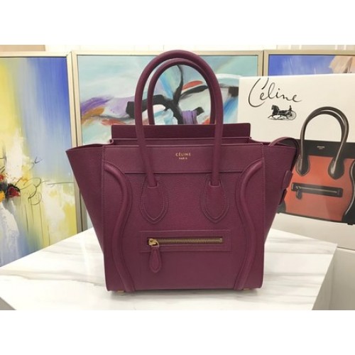 Celine Luggage Micro Tote Bag in pelle originale CLY33081M viola