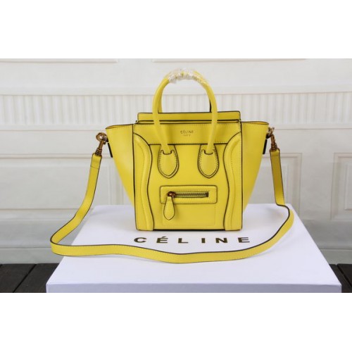 Celine Luggage Nano Bag Pelle originale CTS3309 Giallo