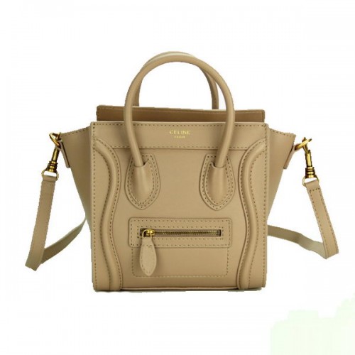 Celine Bagagli Borsa Nano Pelle Liscia CL88029 Cachi