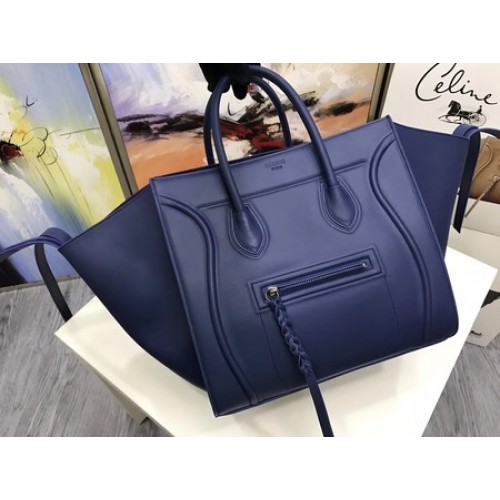 Celine Bagagli Phantom Tote Bag Pelle di vitello CT3372 Blu