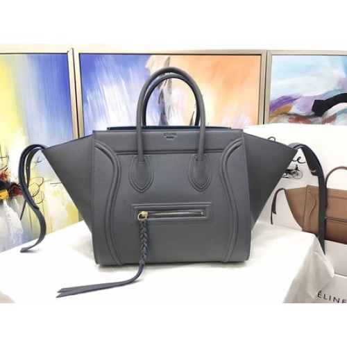 Celine Bagagli Phantom Tote Bag in pelle di vitello CT3372 Deep Grey