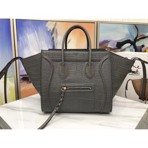 Celine Bagagli Phantom Tote Bag Cocco Pelle CT3372 Grigio