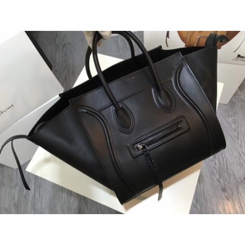 Celine Bagagli Phantom Tote Bag in pelle liscia CT3372 nera
