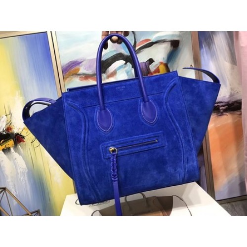 Celine Bagagli Phantom Tote Bag Pelle scamosciata CT3372 Blu