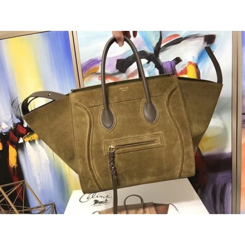 Celine Bagagli Phantom Tote Bag Pelle Scamosciata CT3372 Verde