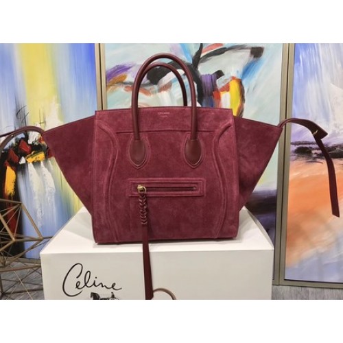Celine Bagagli Phantom Tote Bag Pelle scamosciata CT3372 Rosso