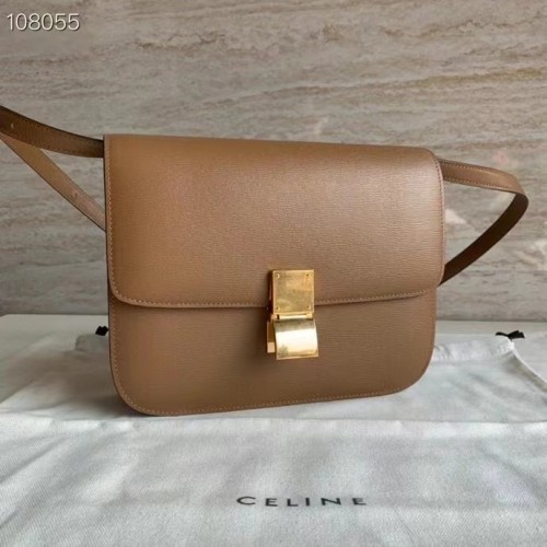 Celine BORSA CLASSICA MEDIA IN VITELLO NATURALE 189173 Marrone