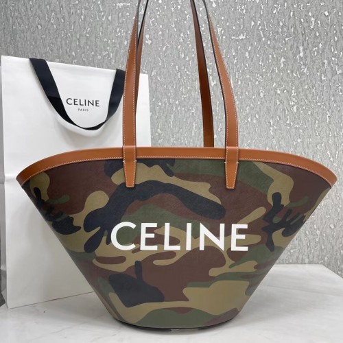 Celine BORSA COUFFIN MEDIA IN TELA TRIOMPHE STAMPA CELINE 196262 verde