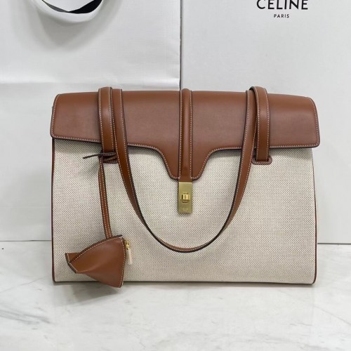 BORSA Celine MEDIUM SOFT 16 IN VITELLO LISCIO CR94043 ROVERE SCURO