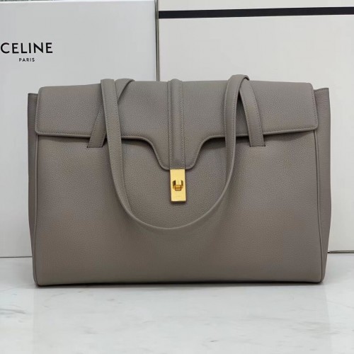BORSA Celine MEDIUM SOFT 16 IN VITELLO LISCIO CR94043 grigio