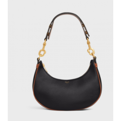 Celine BORSA AVA CON CINTURINO MEDIO IN VITELLO LISCIO 196923 BLACK TAN
