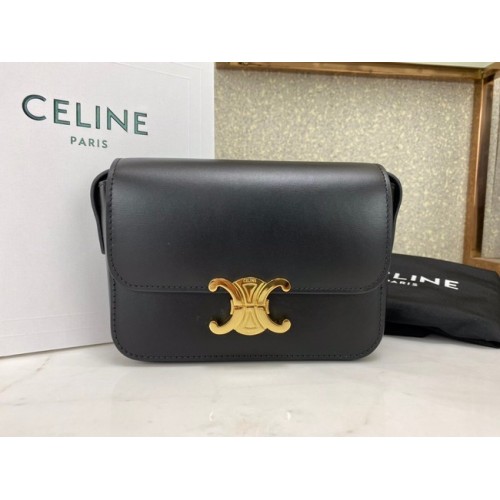 Celine MINI CLASSIC BAG IN BOX VITELLO CL01503 nero