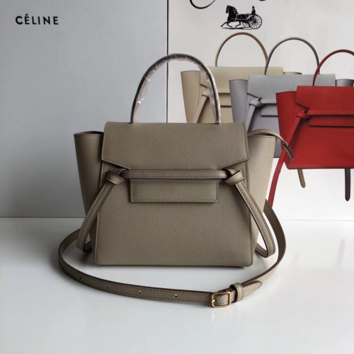 MARSUPIO Celine NANO IN VITELLO GRANATO 99970 Marrone Scuro