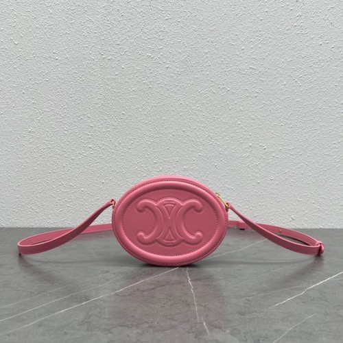 Celine BORSA OVALE CUIR TRIOMPHE IN VITELLO LISCIO 198603 rosa