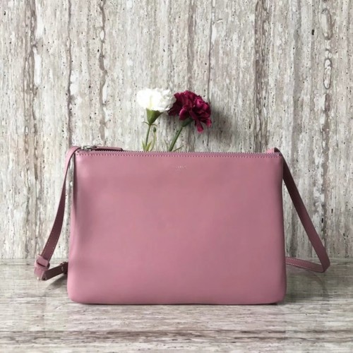 Borsa a tracolla in pelle originale Celine 55421 rosa