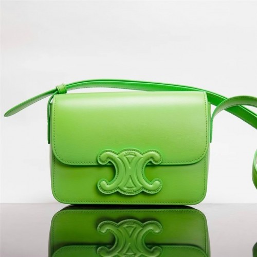 Celine TEEN CLASSIC BAG IN BOX VITELLO 199223 verde