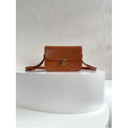 Celine BORSA TEEN TRIOMPHE VITELLO MINERALE C8006 Marrone