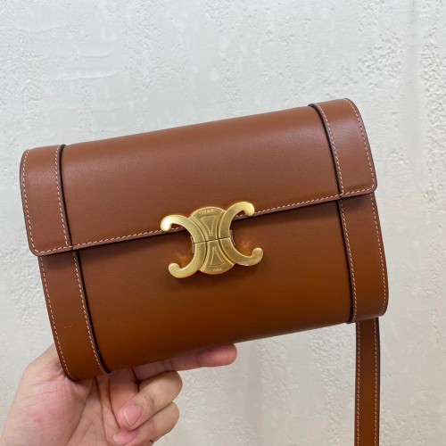 Celine TEEN BORSA TRIOMPHE IN VITELLO LUCIDO 195263 marrone