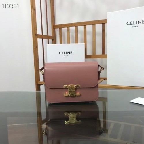 Celine TEEN BORSA TRIOMPHE IN VITELLO LUCIDO MINERALE 188423 rosa
