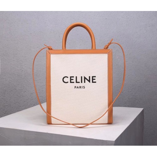 Celine BORSA TEEN TRIOMPHE IN TELA TRIOMPHE E PELLE DI VITELLO CL91041 bianco