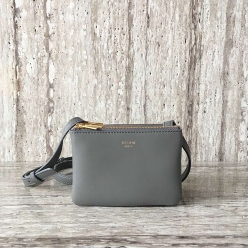 Celine BORSA TRIO IN PELLE DI AGNELLO LISCIA MINI 1920 grigio