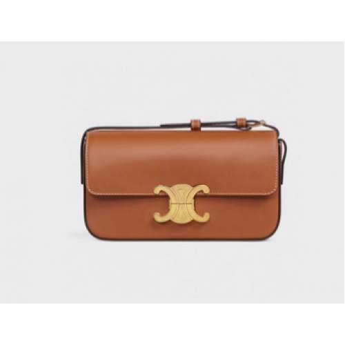 Celine BORSA A SPALLA TRIOMPHE IN VITELLO NATURALE 194143 TAN