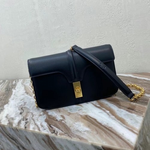 Celine BORSA A SPALLA TRIOMPHE IN VITELLO LUCIDO 194023 NERO