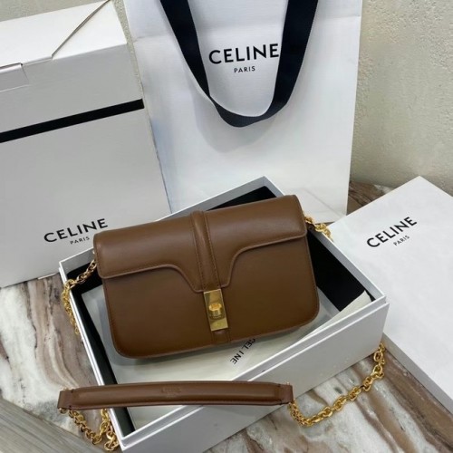 Celine BORSA A SPALLA TRIOMPHE IN VITELLO LUCIDO 194023 marrone