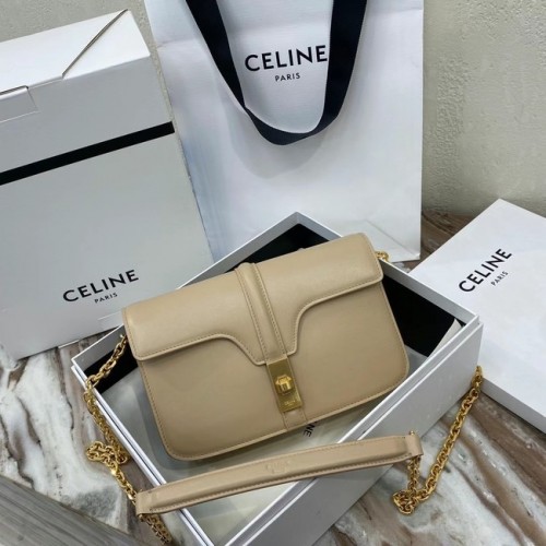Celine BORSA A SPALLA TRIOMPHE IN VITELLO LUCIDO 194023 crema