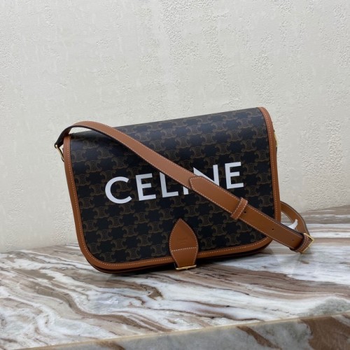 Celine BORSA A SPALLA TRIOMPHE IN TELA TRIOMPHE E VITELLO 193902 NERO