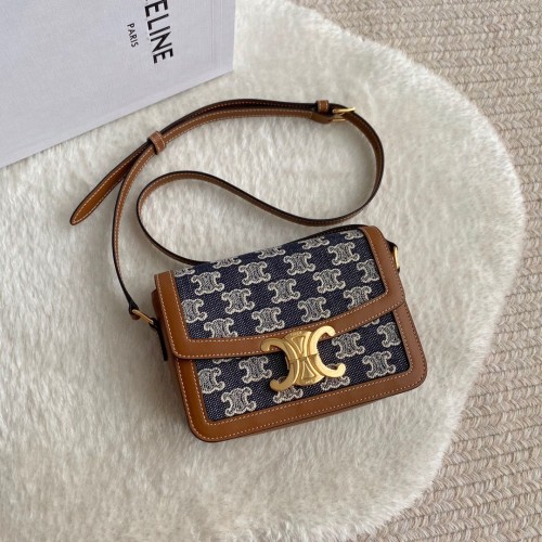 Celine BORSA A SPALLA TRIOMPHE IN TELA TRIOMPHE E PELLE DI VITELLO 194145