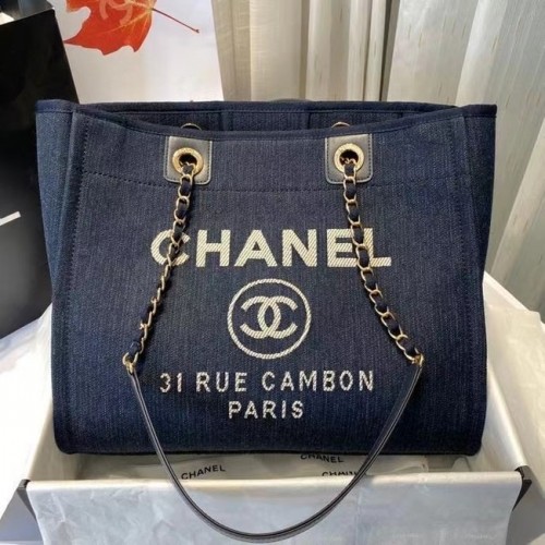 Chanel 19SS Borsa shopping A67001 blu reale