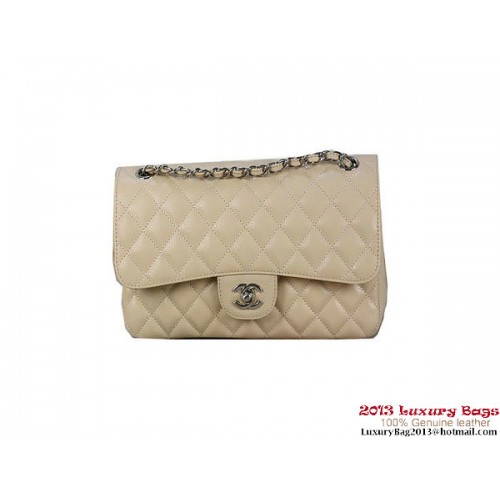 Chanel 2.55 Classic Flap Bag Albicocca Original Cannage Patterns Pelle Argento
