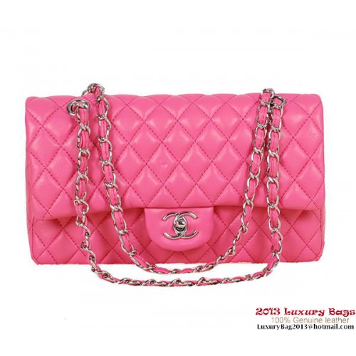 Borsa Chanel serie 2.55 in pelle di montone rosa 1112 argento