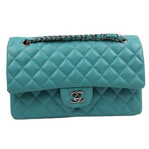 Borse Chanel Serie 2.55 Verde Pelle originale CFA1112 Argento