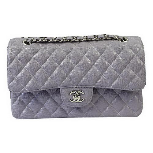 Borse Chanel Serie 2.55 Lavanda Cannage Pattern Pelle CFA1112 Argento