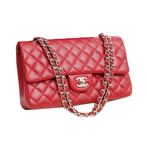 Borse Chanel serie 2.55 Pelle di agnello originale CFA1112 Borgogna