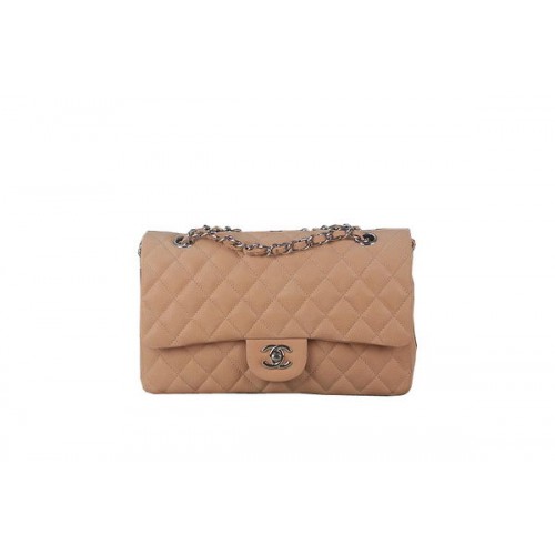 Chanel Borsa classica con patta serie 2.55 A01112 Beige Originale Nabuk Cannage Pattern Pelle Argento