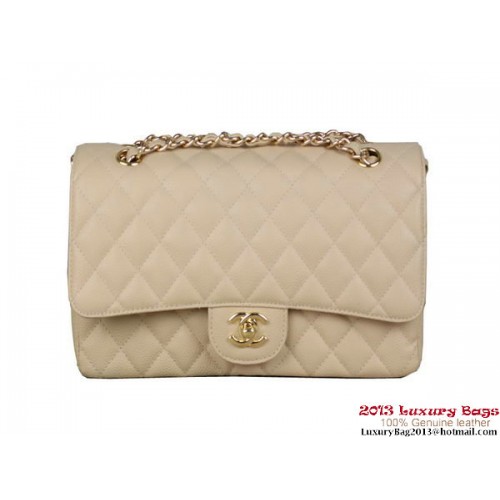 Chanel 2.55 Series Classic Flap Bag Original Cannage Patterns Pelle Albicocca