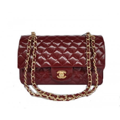 Cheap Chanel 2.55 Series Flap Bag 1112 Hardware dorato in pelle verniciata marrone