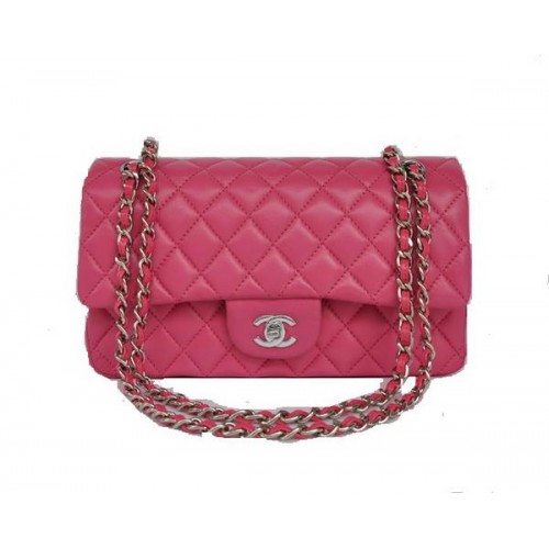 Cheap Chanel 2.55 Series Flap Bag 1112 Pelle di montone rosa Hardware argento