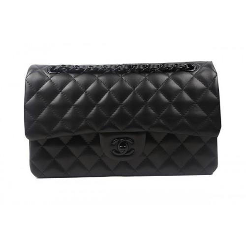 Borse con patta Chanel serie 2.55 Pelle di montone originale A1112 nera
