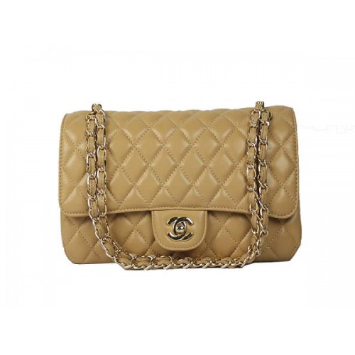 Chanel Borsa con patta in pelle di agnello serie 2.55 A1112 Albicocca oro