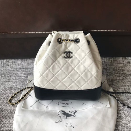 Chanel 2018 Zaino in pelle di vitello originale 81229 bianco
