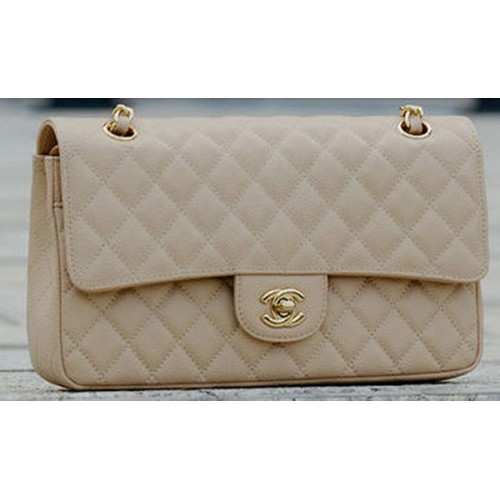 Chanel 2.55 Series Flap Bag Apricot Cannage Pattern A1112 Gold