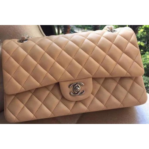 Chanel Borsa con patta serie 2.55 Albicocca Pelle originale A01112 Argento